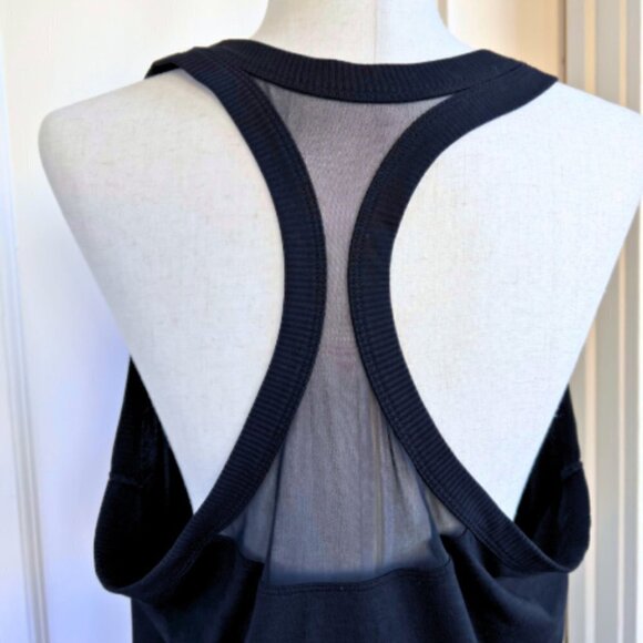 ATHLETA Mesh Back Racerback Athletic Black Tank Size XL - Picture 7 of 10